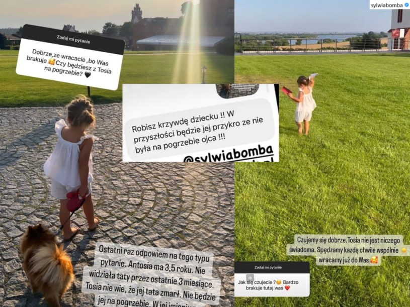 Sylwia Bomba krytykowana ze niepowiedzenie córce o śmierci ojca / iG @sylwiabomba/ /Instagram