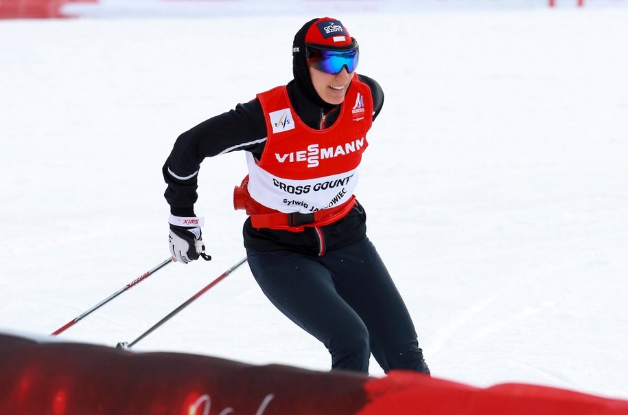 Sylwia Jaśkowiec podczas treningu w Falun /Grzegorz Momot /PAP