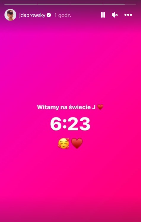 Sylwia Przybysz i Jan Dąbrowski powitali na świecie trzecie dziecko /screenshot /Instagram