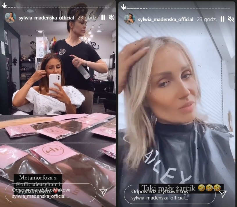 Sylwia wizytę u fryzjera zrelacjonowała na swoim Instagramie! (instagram.com/sylwia_madenska_official) /Instagram