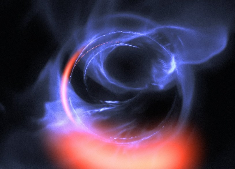 Symulacja materii orbitującej blisko czarnej dziury /materiały prasowe