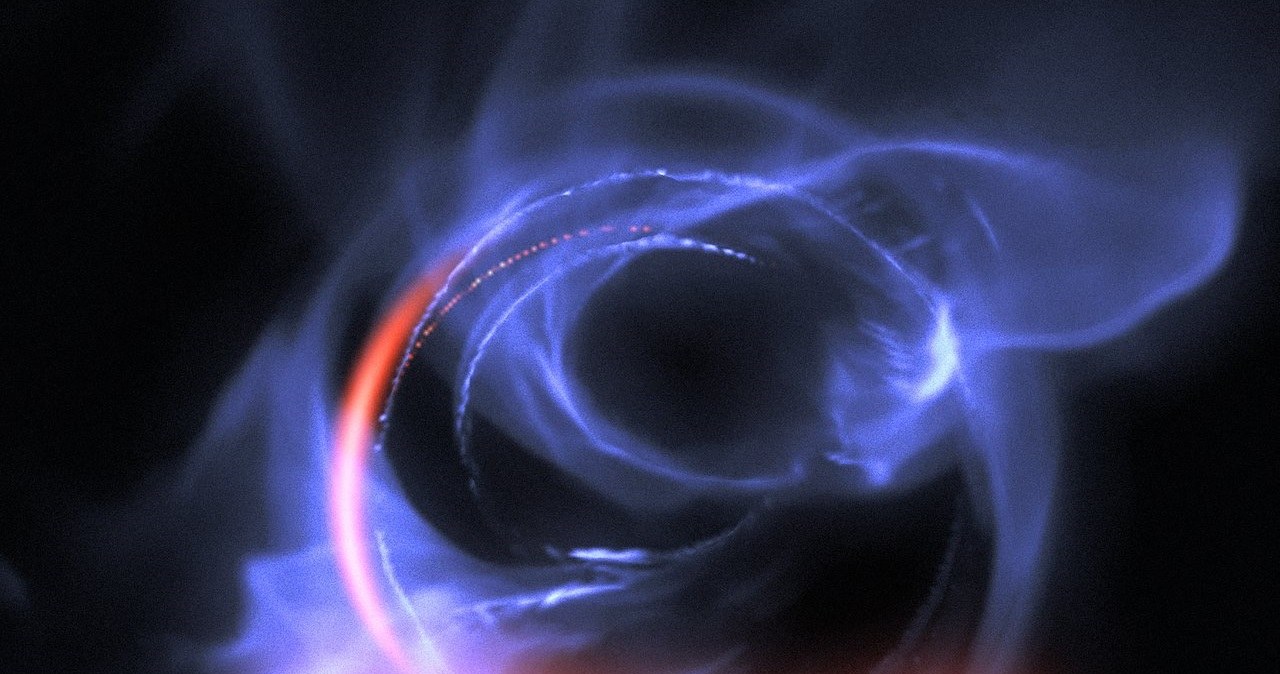 Symulacja materii orbitującej blisko czarnej dziury /materiały prasowe