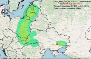 Simulation of the Ukrainian company: radioactive clouds over Poland