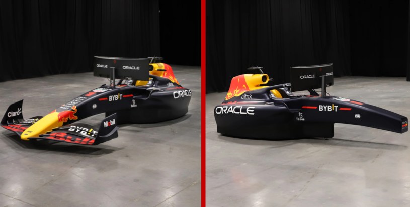 Symulatory są oferowane w dwóch wersjach: podstawowy Race i Champions wyposażony dodatkowo w zespół przedniego skrzydła /screen/F1 Authentics/Marcin Jabłoński /materiał zewnętrzny