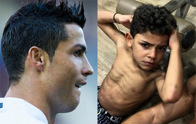 Syn Cristiano Ronaldo już ćwiczy na siłowni! /Juan Manuel Serrano /Getty Images