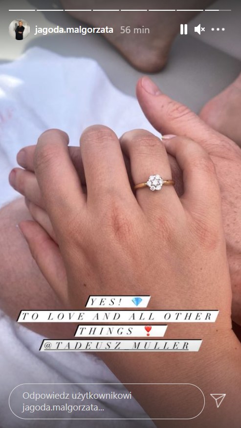 Syn Magdy Gessler się zaręczył! https://www.instagram.com/jagoda.malgorzata/ /Instagram