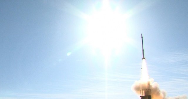 System Proca Dawida podczas testów w 2012 roku. Źródło: United States Missile Defense Agency. /materiały prasowe