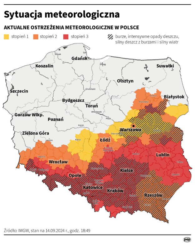 Sytuacja meteorologiczna /Adam Ziemienowicz /PAP