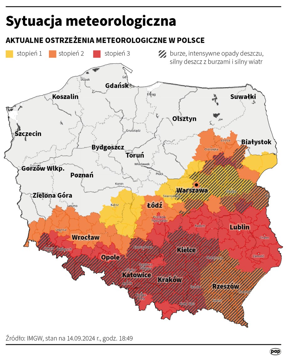 Sytuacja meteorologiczna /Adam Ziemienowicz /PAP