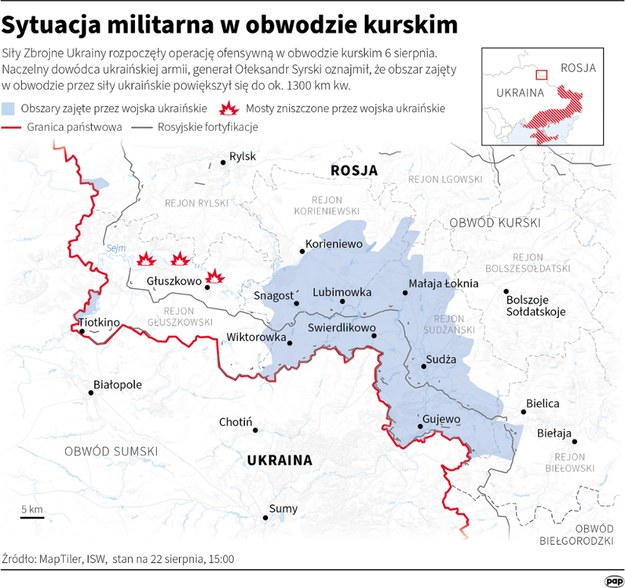 Sytuacja militarna w obwodzie kurskim /Michał Czernek /PAP