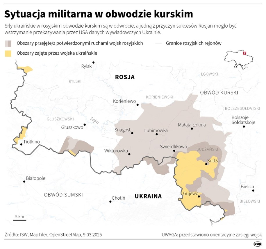Sytuacja militarna w obwodzie kurskim /Michał Czernek /PAP