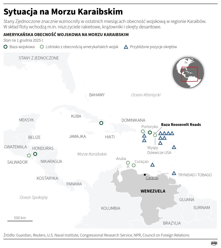 Sytuacja na Morzu Karaibskim /Michał Czernek /PAP