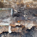 Szabla ułańska znaleziona podczas przebudowy placu Pięciu Rogów 