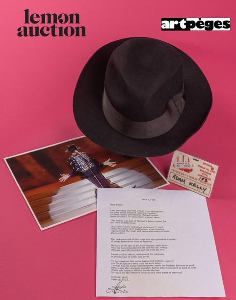 Szacuje się, że kapelusz Michaela Jacksona może zostać sprzedany za 60-100 tys. euro /Lemon Auction/Materiały prasowe /
