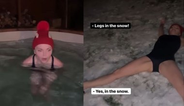 Szalona Iza Miko tarza się w śniegu, eksponując krocze: "Korzyści są niesamowite!"
