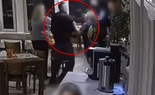 Szarpanina w restauracji. Radny twierdzi, że zaatakowała go burmistrz NAGRANIE