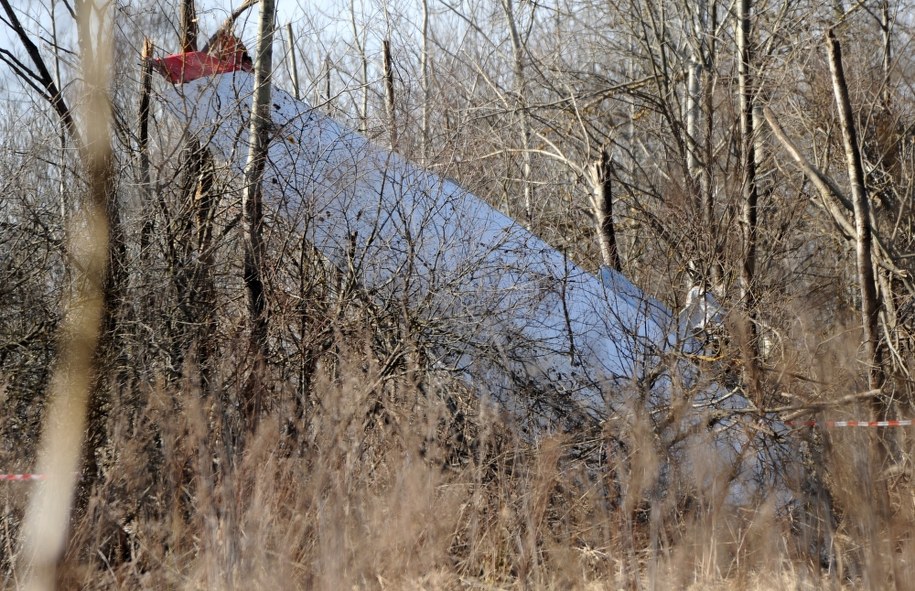 Szczątki rozbitego samolotu.. Zdjęcie archiwalne /Jacek Turczyk /PAP