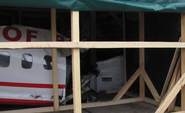 Szczątki tupolewa trafiły do brytyjskiego laboratorium. Badanie potrwa do 6 miesięcy