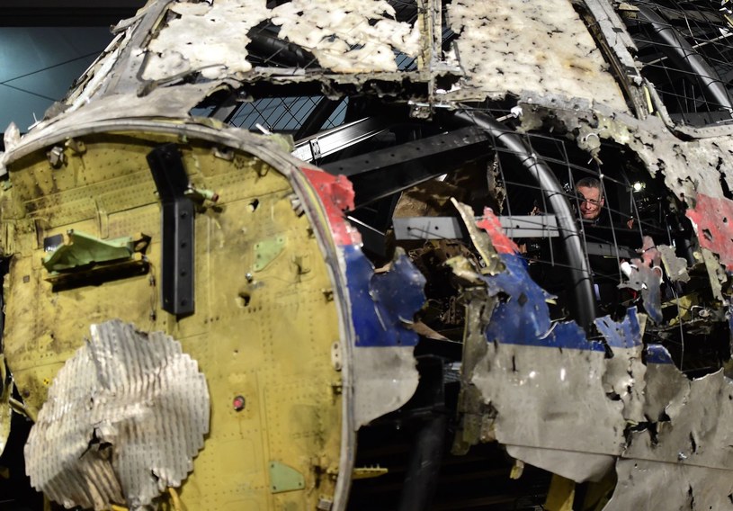 Szczątki zestrzelonego samolotu /AFP