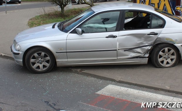 Szczecin: Kolizja dwóch aut. On pijany, ona bez uprawnień