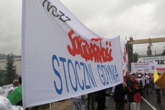 Szczecińska stocznia protestuje