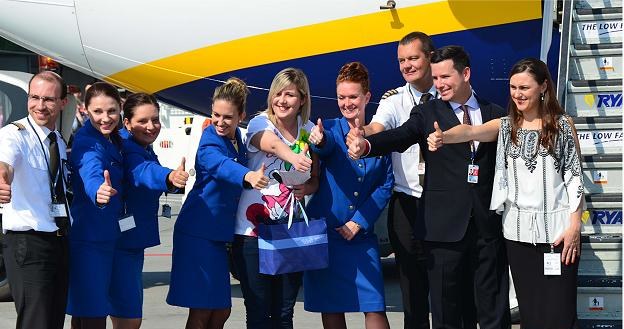 Szczęśliwą półmilionową pasażerką krakowskiej bazy Ryanaira okazała się Paulina Baran /