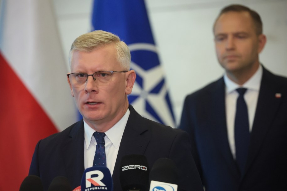 Szef BBN-u Sławomir Cenckiewicz i prezydent Karol Nawrocki /Leszek Szymański /PAP