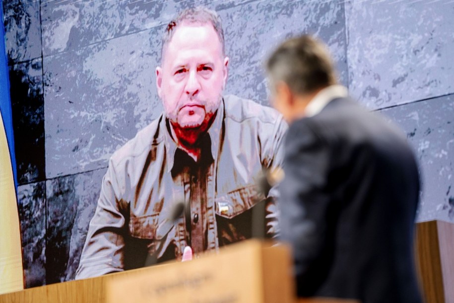 Szef biura prezydenta Ukrainy Andrij Jermak: Skoordynowaliśmy stanowiska z sekretarzem stanu USA przed ważnymi krokami dyplomatycznymi /	PAP/EPA/Mads Claus Rasmussen /PAP