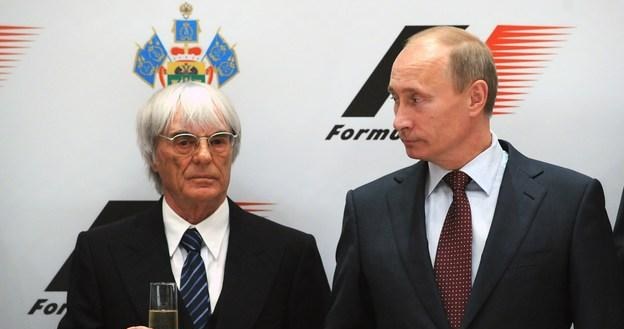 Szef F1 Bernie Ecclestone i premier Rosji Władimir Putin /AFP