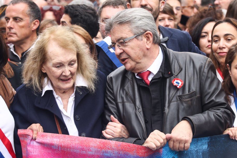 Szef Francji Nieujarzmionej Jean Luc Melenchon i laureatka Nagrody Nobla z literatury Annie Ernaux /EPA/MOHAMMED BADRA /PAP/EPA