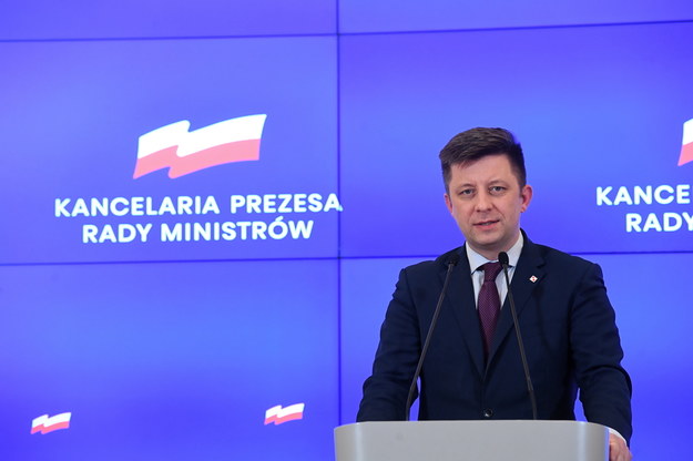 Szef KPRM Michał Dworczyk podczas konferencji prasowej po posiedzeniu rządowego zespołu zarządzania kryzysowego ws. koronawirusa / 	Radek Pietruszka   /PAP