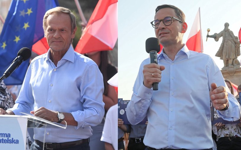Szef PO Donald Tusk i premier Mateusz Morawiecki ruszyli w Polskę /Marcin Gadomski/Artur Reszko /PAP