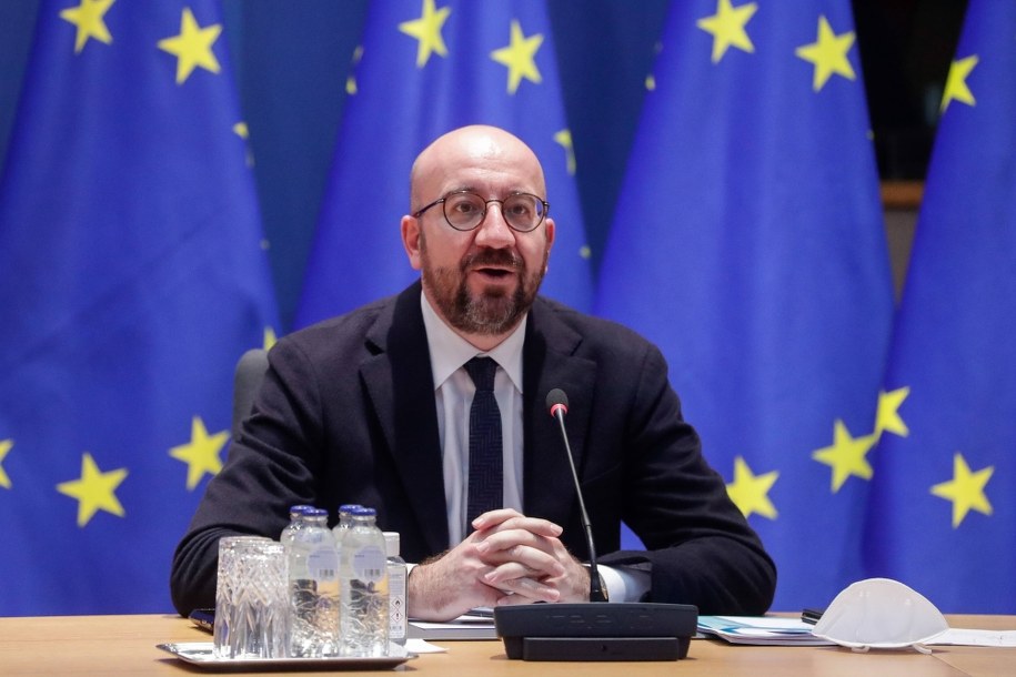 Szef Rady Europejskiej Charles Michel /STEPHANIE LECOCQ / POOL /PAP/EPA