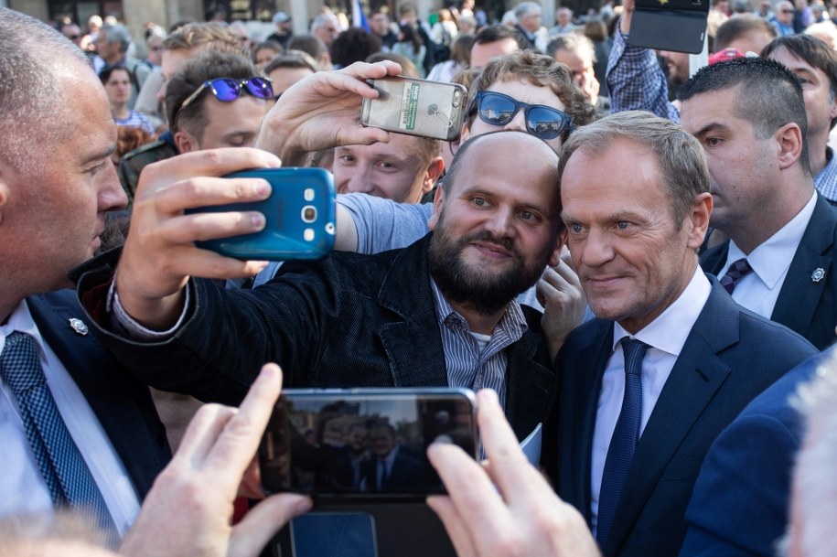 Szef rady Europejskiej Donald Tusk w Krakowie /Jan Graczyński /PAP