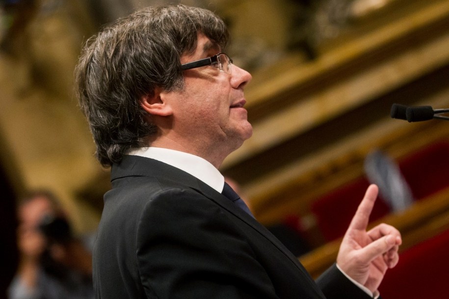 Szef rządu Katalonii Carles Puigdemont /QUIQUE GARCIA/EFE /PAP/EPA