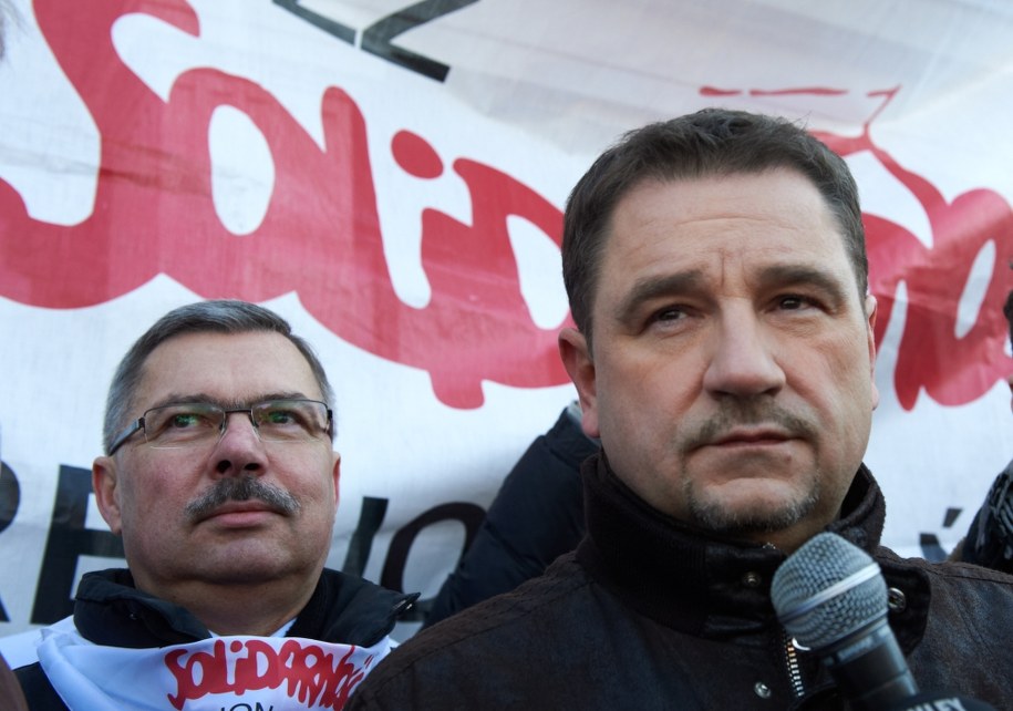 Szef Solidraności na pikiecie w Gdańsku /Adam Warżawa /PAP