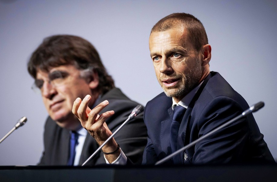Szef UEFA Aleksander Ceferin /ROBIN VAN LONKHUIJSEN /PAP/EPA