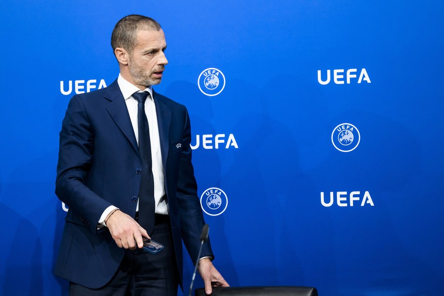 Szef UEFA Aleksander Ceferin /JEAN-CHRISTOPHE BOTT /PAP/EPA