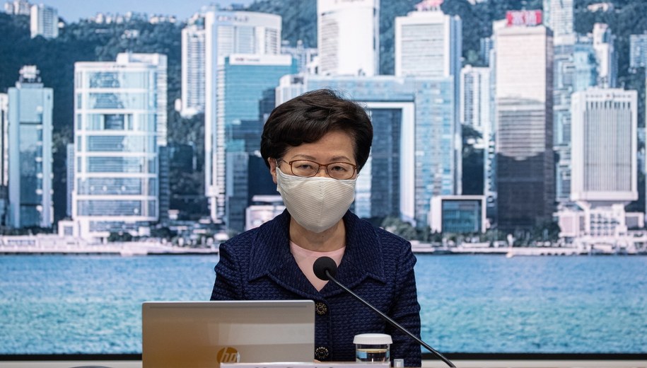 Szefowa administracji Hongkongu Carrie Lam /JEROME FAVRE /PAP/EPA