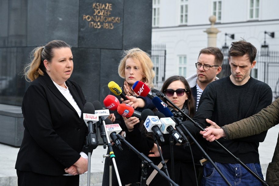 Szefowa Kancelarii Prezydenta RP Małgorzata Paprocka w czasie wypowiedzi dla mediów /Radek Pietruszka /PAP