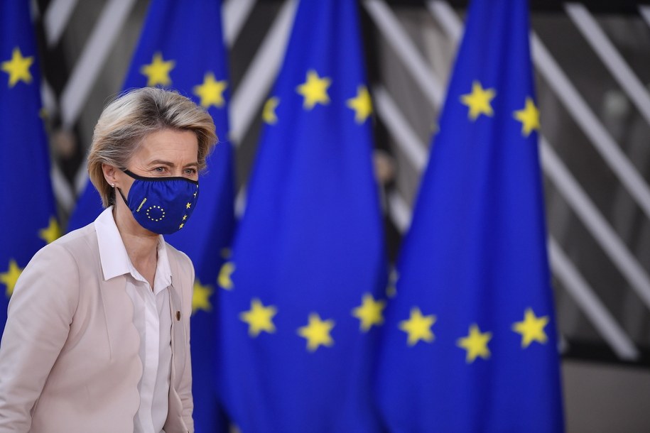 Szefowa KE Ursula von der Leyen podczas szczytu w Brukseli /JOHN THYS / POOL /PAP/EPA