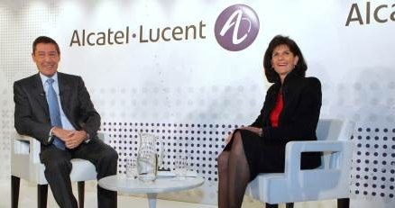 Szefowie Alcatel i Lucent na spotkaniu w Paryżu. /AFP