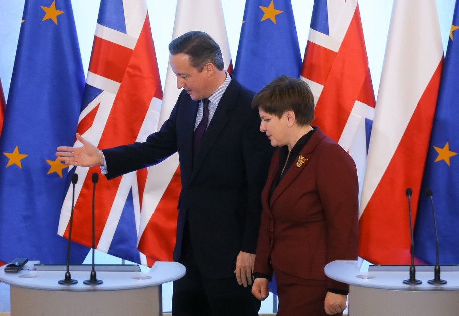 Szefowie rządów Polski i Wielkiej Brytanii /Paweł Supernak  /PAP