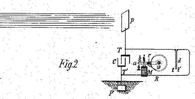 Szkic z wniosku patentowego "Aparatu do Wykorzystania Energii Promienistej" /