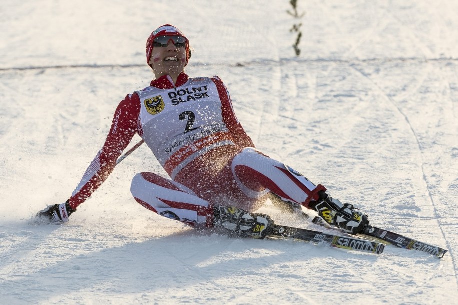 Szklarska Poręba, 18 stycznia 2014. Sylwia Jaśkowiec na mecie sprintu, który ukończyła z czwartą lokatą /Maciej Kulczyński /PAP