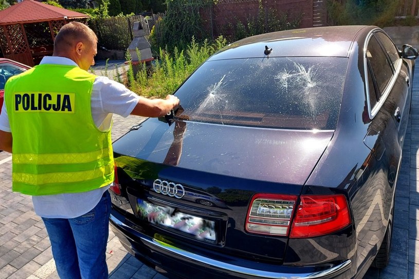 Szkody w Audi A8 wyceniono na 20 tys. zł. Mężczyźnie grozi do 5 lat pozbawienia wolności /Policja