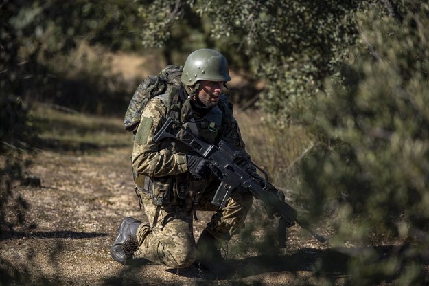 Szkolenie ukraińskich żołnierzy w Hiszpanii /Ismael Herrero /PAP/EPA