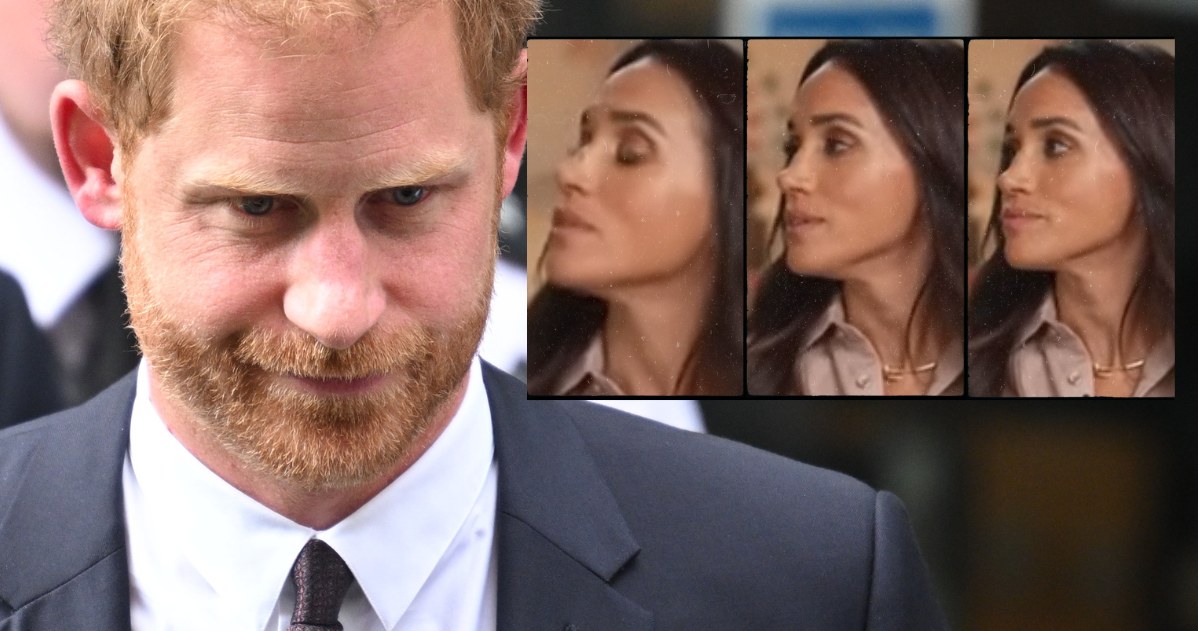 Szokujące miny Markle podczas wywiadu Harry'ego /x.com/UKRoyalGossip /Getty Images