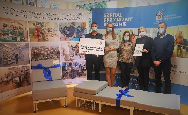 Szpital dziecięcy w Olsztynie otrzymał kolejne łóżka dla rodziców