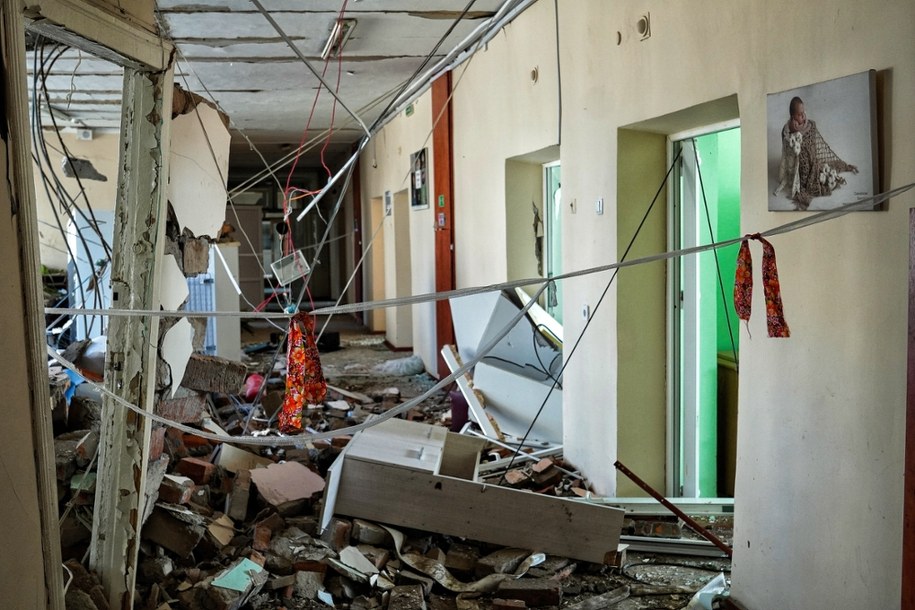 Szpital położniczy w Odessie po uderzeniu rosyjskiego drona, Ukraina, 28 marca 2026 /PAP